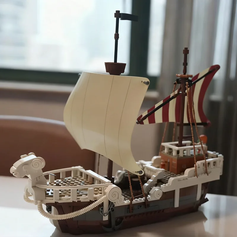 2025 New Pirate Ship 1376PCS MOC-75639 Going Merry Model Kit Custom Warship Puzzles DIY Assembly Creative Kids Gift Building Set