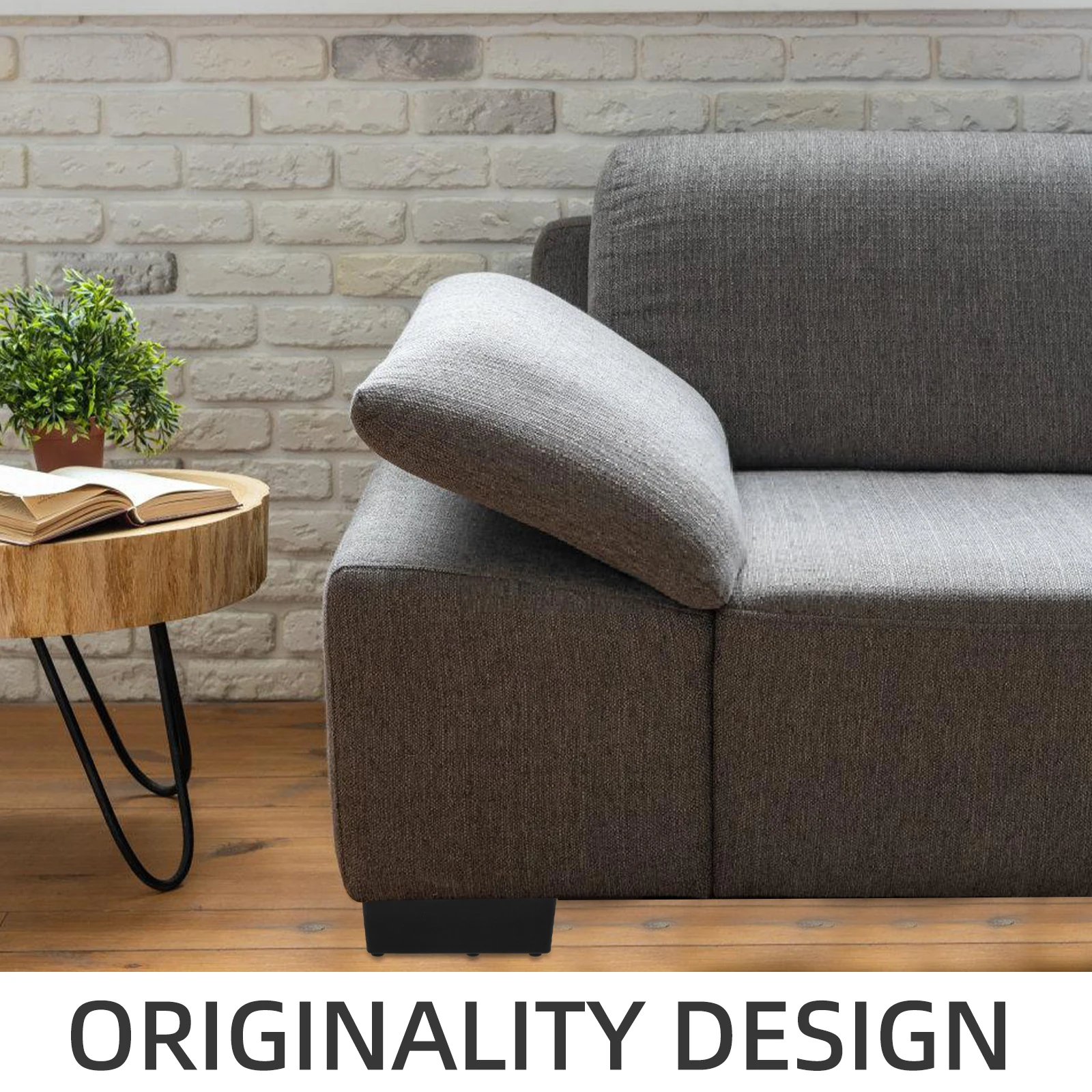 

4pcs Plastic Furniture Riser Legs Bed Sofa Couch Extender Heavy Duty L-Shaped Table Chair Riser Blocks Bed Frame Lifters Desk