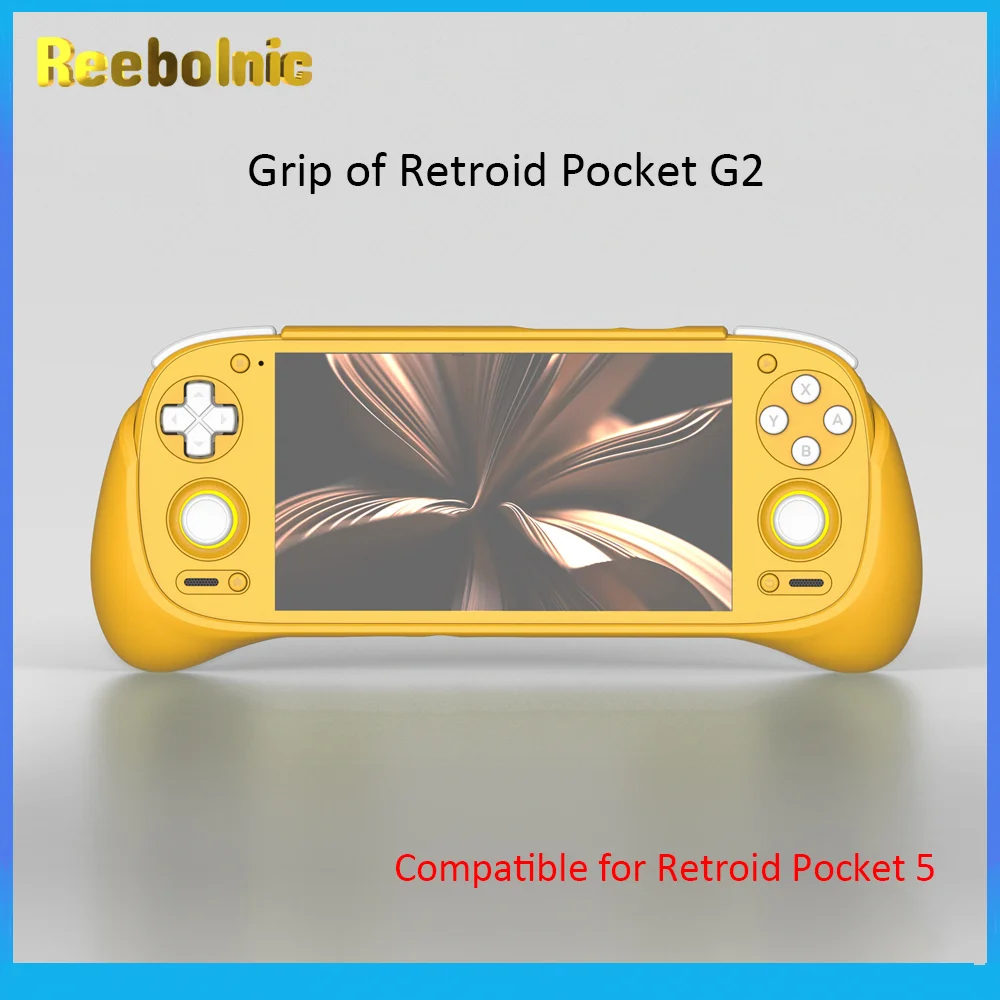 

Reebolnic Grip Bag of Retroid Pocket G2 Handheld Game Console Portable Bag Compatible for RP5 Black Case of RP G2