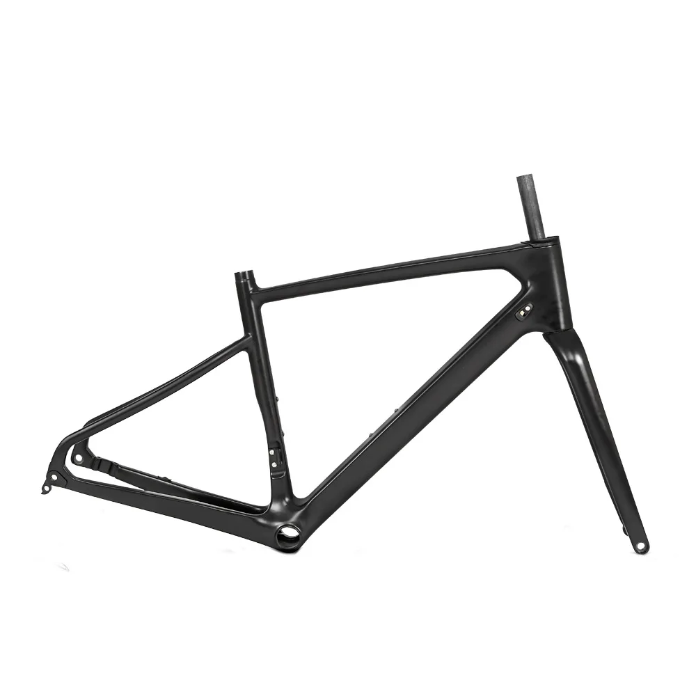 

Carbon Fiber Gravel Bike Frame, Thru-Axle Disc Brake, High Strength Corrosion Resistant Light Frame for Off Road Cycling