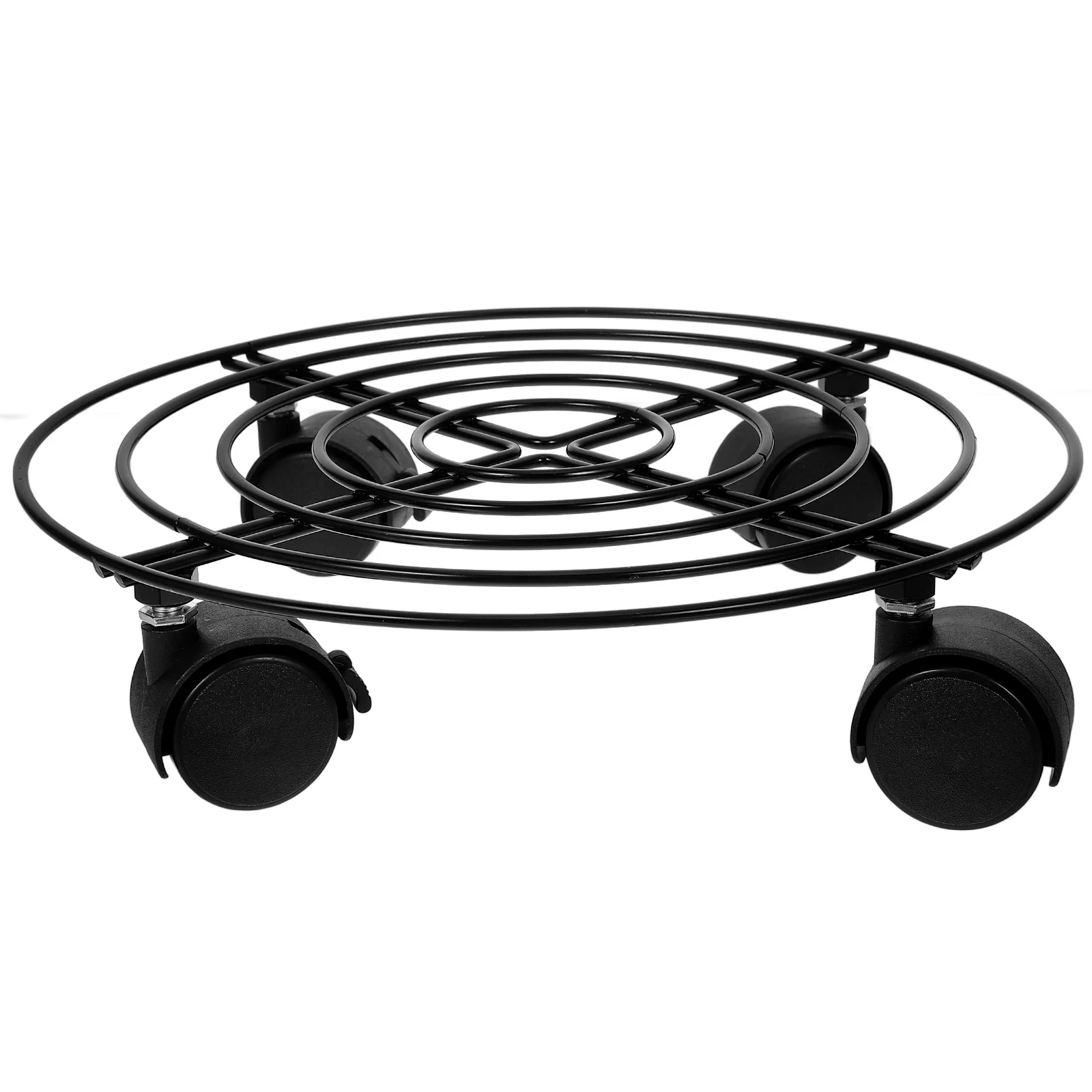 

Gas Bottle Holder Base Wheels Movable Propane Tank Stand Iron Brake Wheels 27cm Diameter Universal Commercial