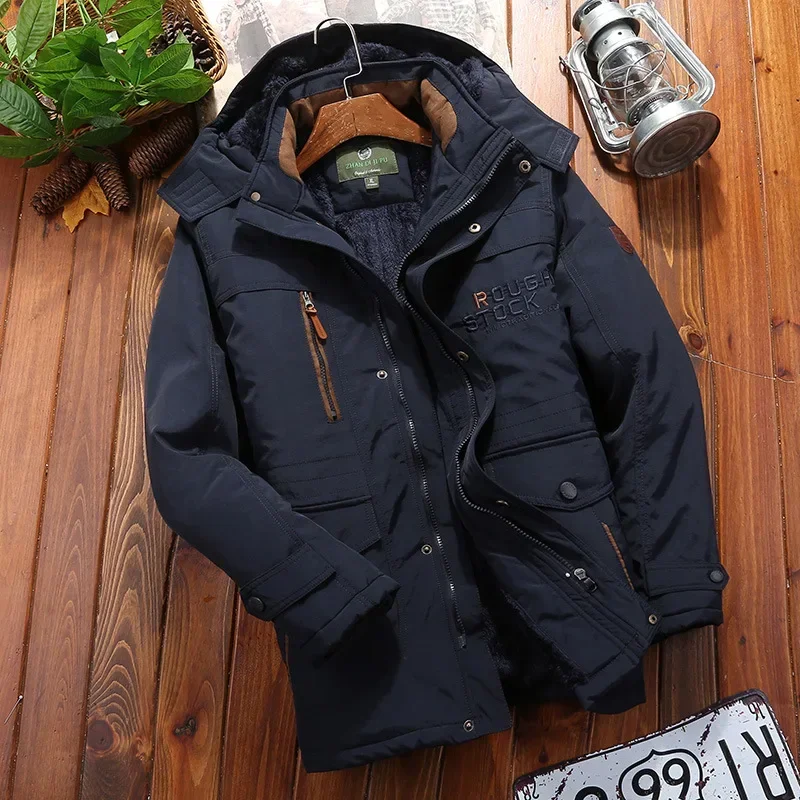 2023 Trend New Men\'s Thickened Cotton Coat Outdoor Leisure Windproof Versatile Cotton Coat Winter Warm and Loose Fit