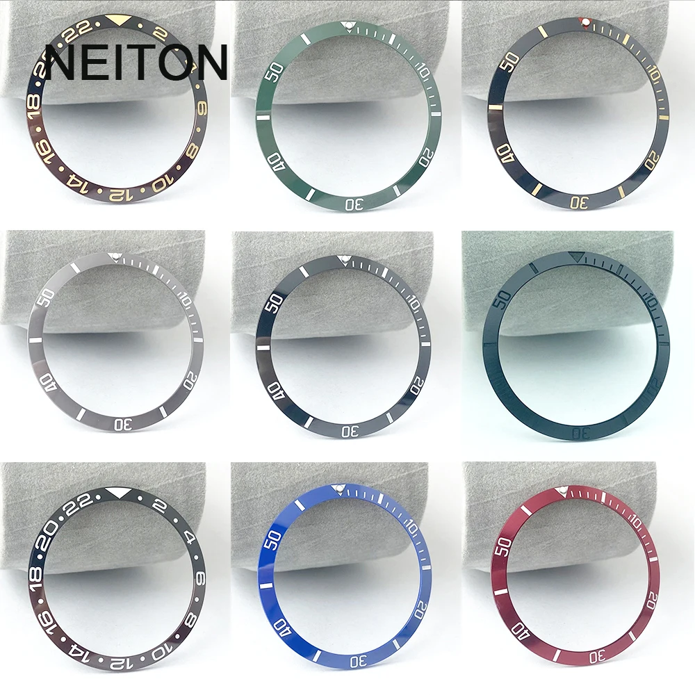 NEITON 37mm Ceramic Bezel Insert Mens Watch Replace Accessories Face Different