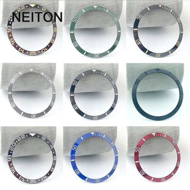 NEITON 37mm ceramiczna ramka szkiełka zegarka wkładka męska do zegarka zastępuje inne akcesoria
