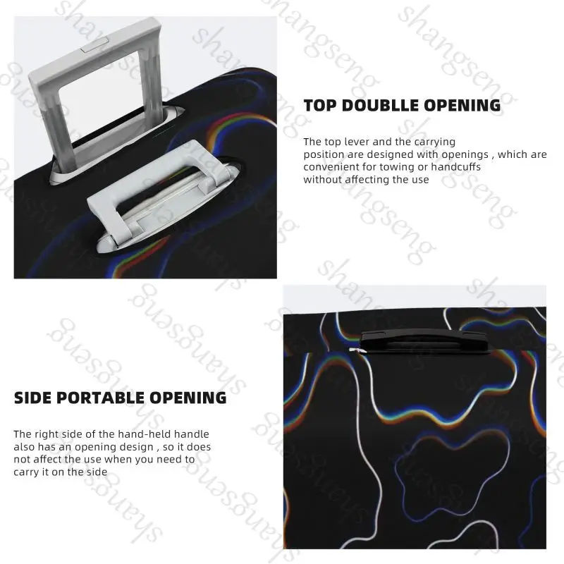 Luxury Irregular Lines Travel suitcase protective case, suitcase cover, elastic protection, washable Luggage cover, 18-32 in