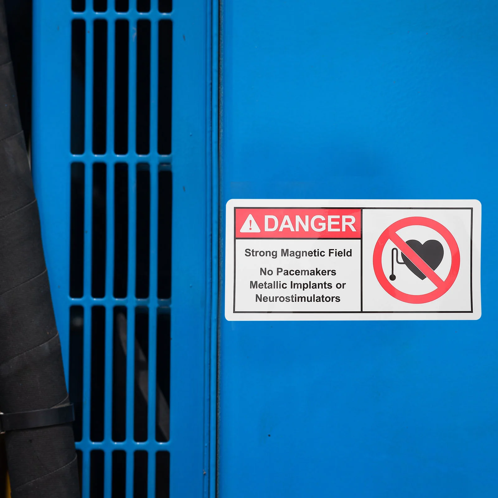 Metal The Sign Warning Stickers Safety Magnetic Field Pp Synthetic Paper Self Adhesive Signs