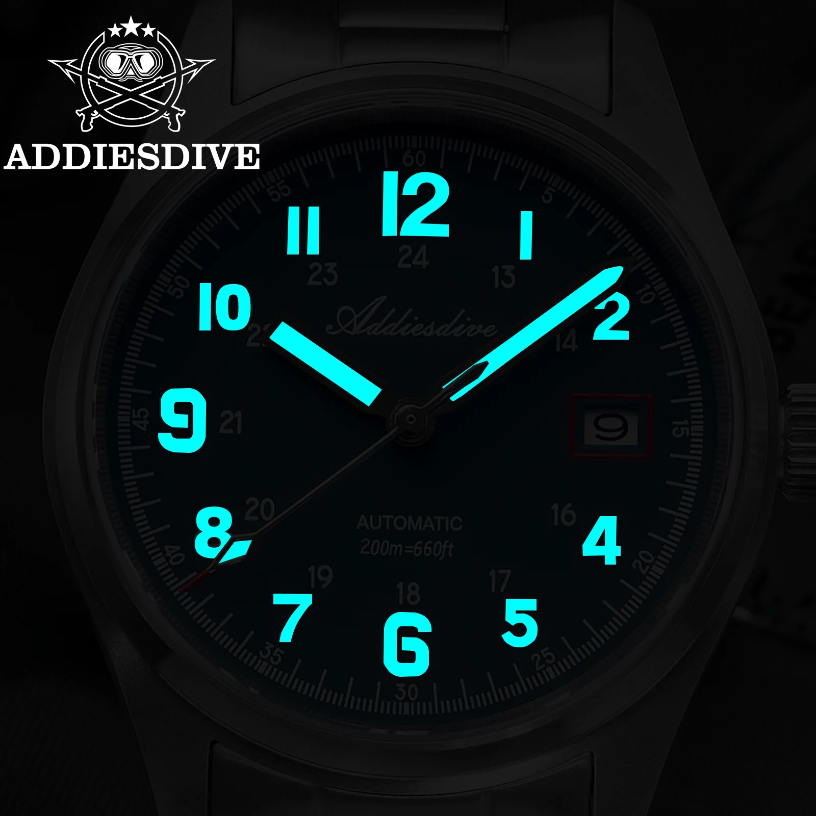 ADDIESDIVE New Automatic Watch NH35 Mechanical Wristwatch Sapphire 200m Waterproof Stainless Steel Dress 39mm Watch Man AD2070