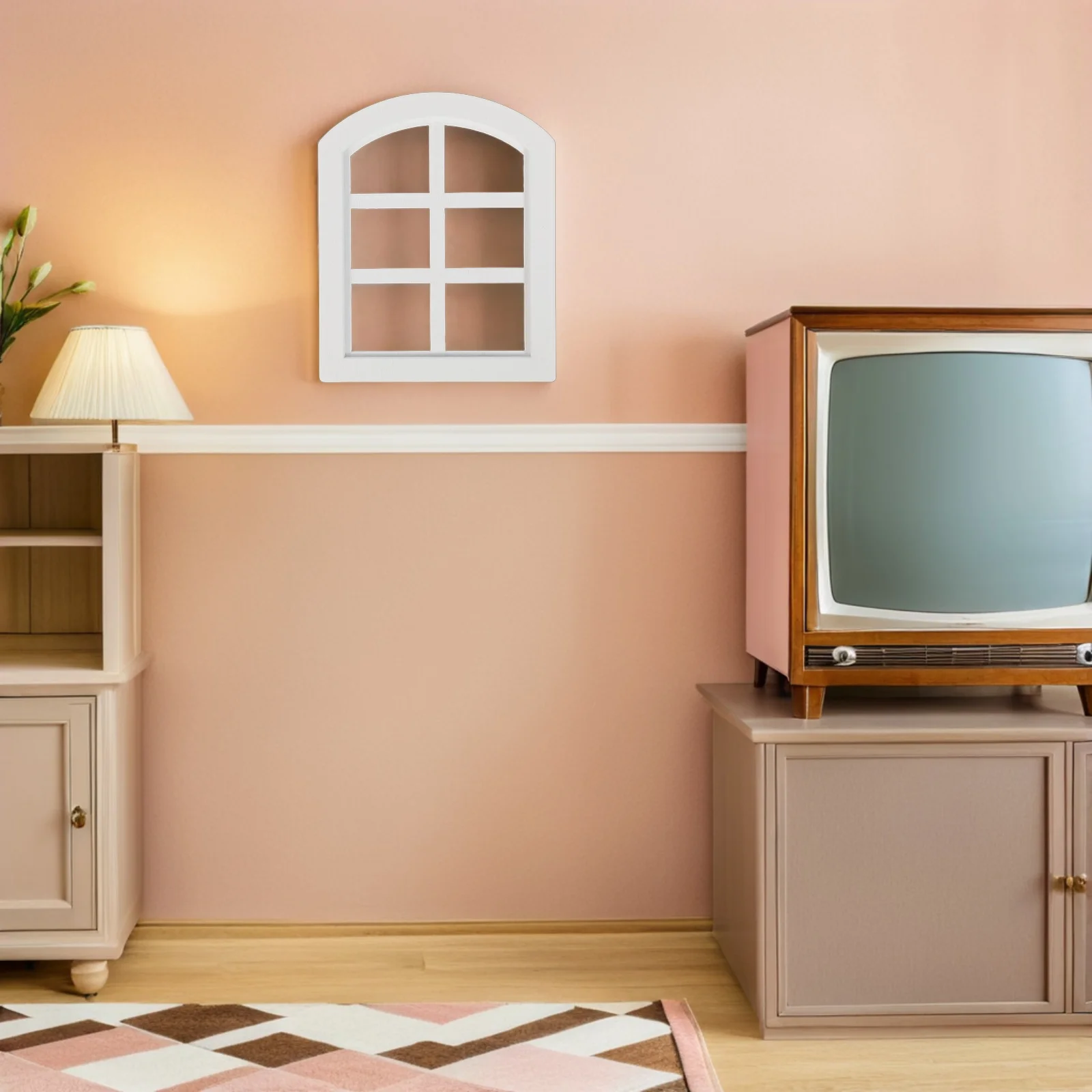 

6Pcs Miniature Dollhouse Wooden Window Frames 1:12 Scale for Interior Design DIY Craft Tiny House Accessories Dollhouse Windows