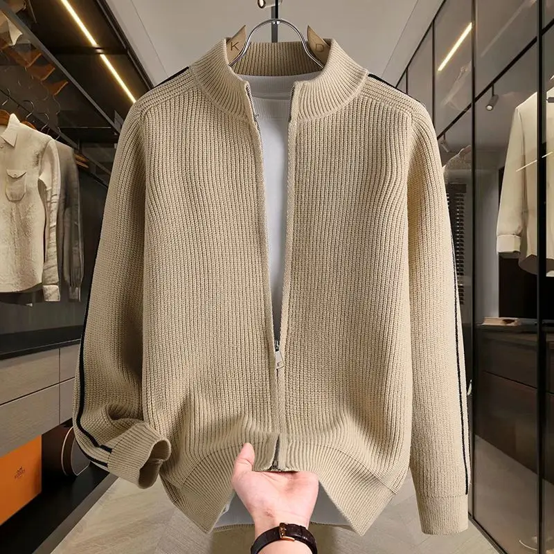 

Men's Open Cardigan Sweater Casual Stand Collar Jaet Loose Versatile Autumn Winter New Sle Knitted Loose Fit All Season