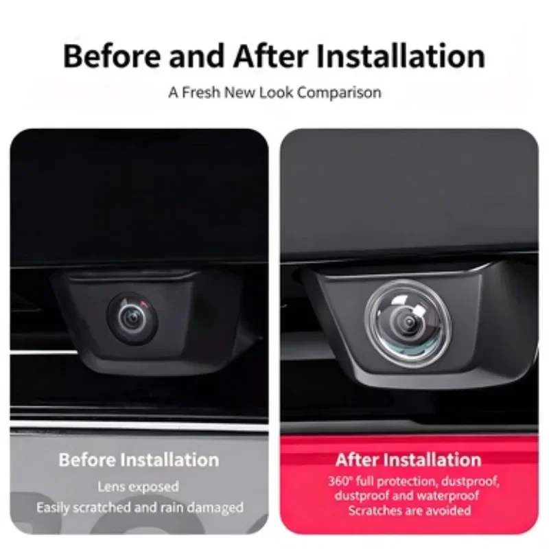Universal Car Camera Lens Guard Anti Scratch Waterproof 360 All Round Protection Clear View Auto Rear Camera Protector