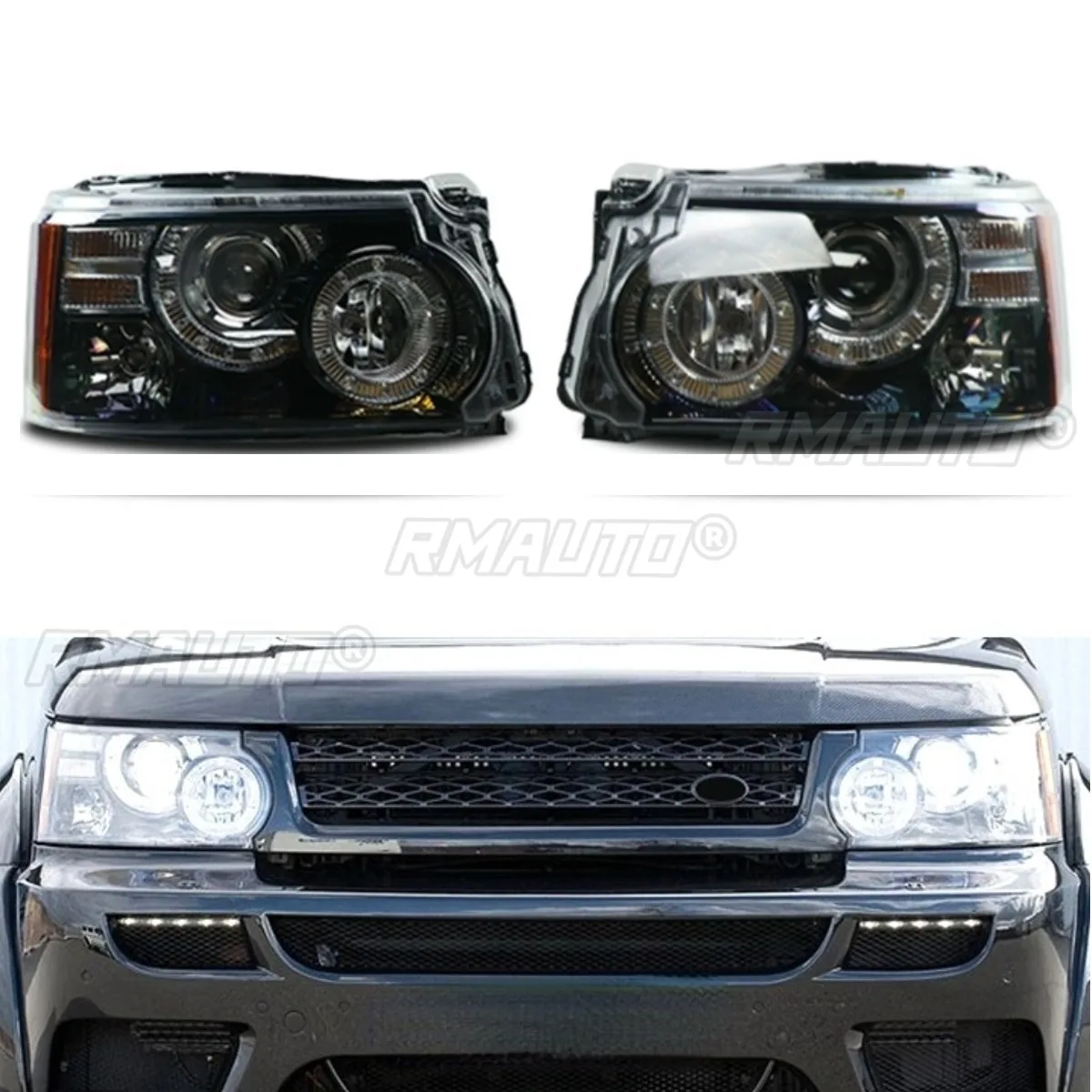 

Динамическая фара, дневные ходовые огни, ближний свет, комплект подбородка для Range Rover Sport 2010-2012, автомобильные аксессуары