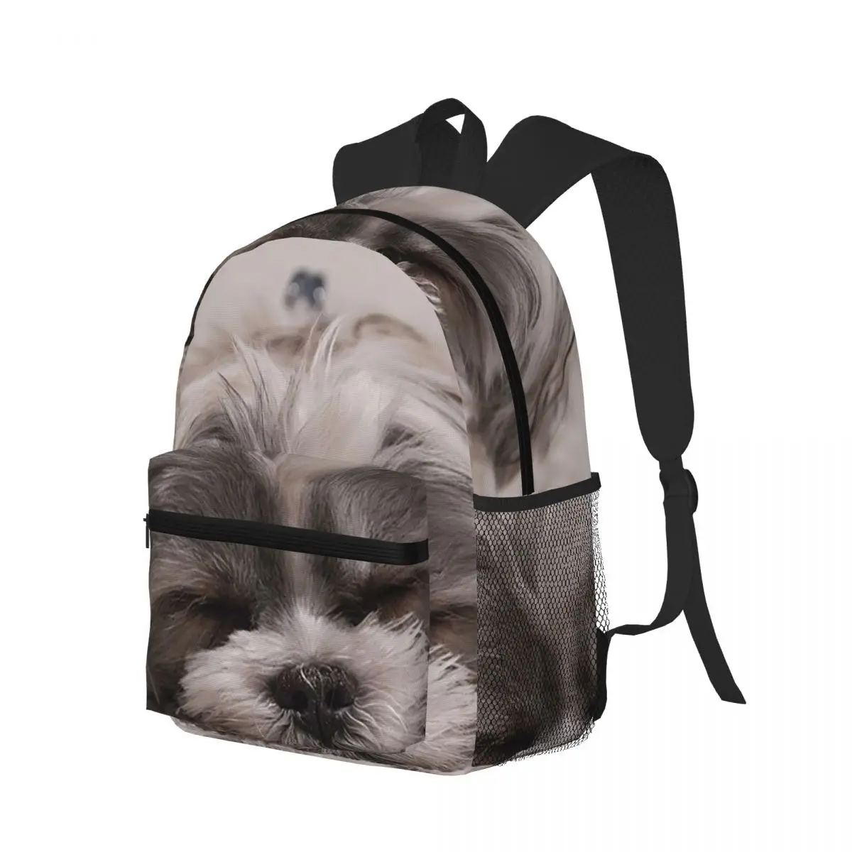 Shih Tzu Sleeping Dog Student Backpack School Bag Hiking Travel Daypack for Boys Girls Bookbag Shoulder Bags