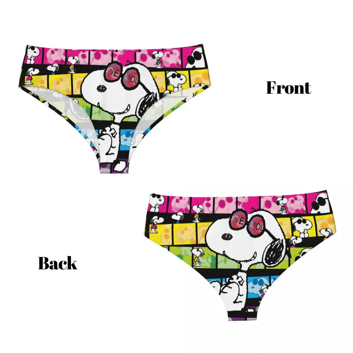 ملابس داخلية نسائية مخصصة S-Snoopyes Mangas ملابس داخلية نسائية كرتونية قابلة للتنفس سراويل داخلية