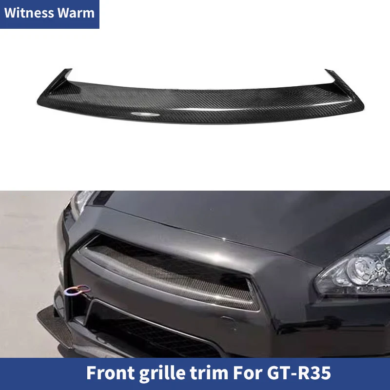 Pour Nissan GTR35 R35 – Cache-grille avant modifié en fibre de carbone – Modèle 2011-2016 – Style Racing