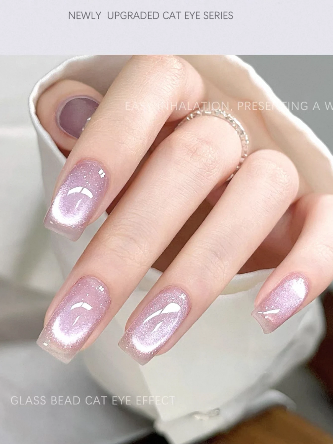 8PCS 2025 Nuovo Nail Art Moda Fototerapia Perline di vetro scintillanti Cielo stellato Colorato Occhio di gatto Scintillante Gel trasparente Nail Po