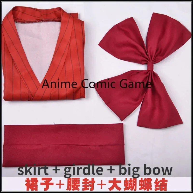 2025 en Stock Makio Suma Hinatsuru Tengen disfraz de Cosplay rojo azul púrpura falda Kimono japonés fiesta de Halloween para mujeres niñas