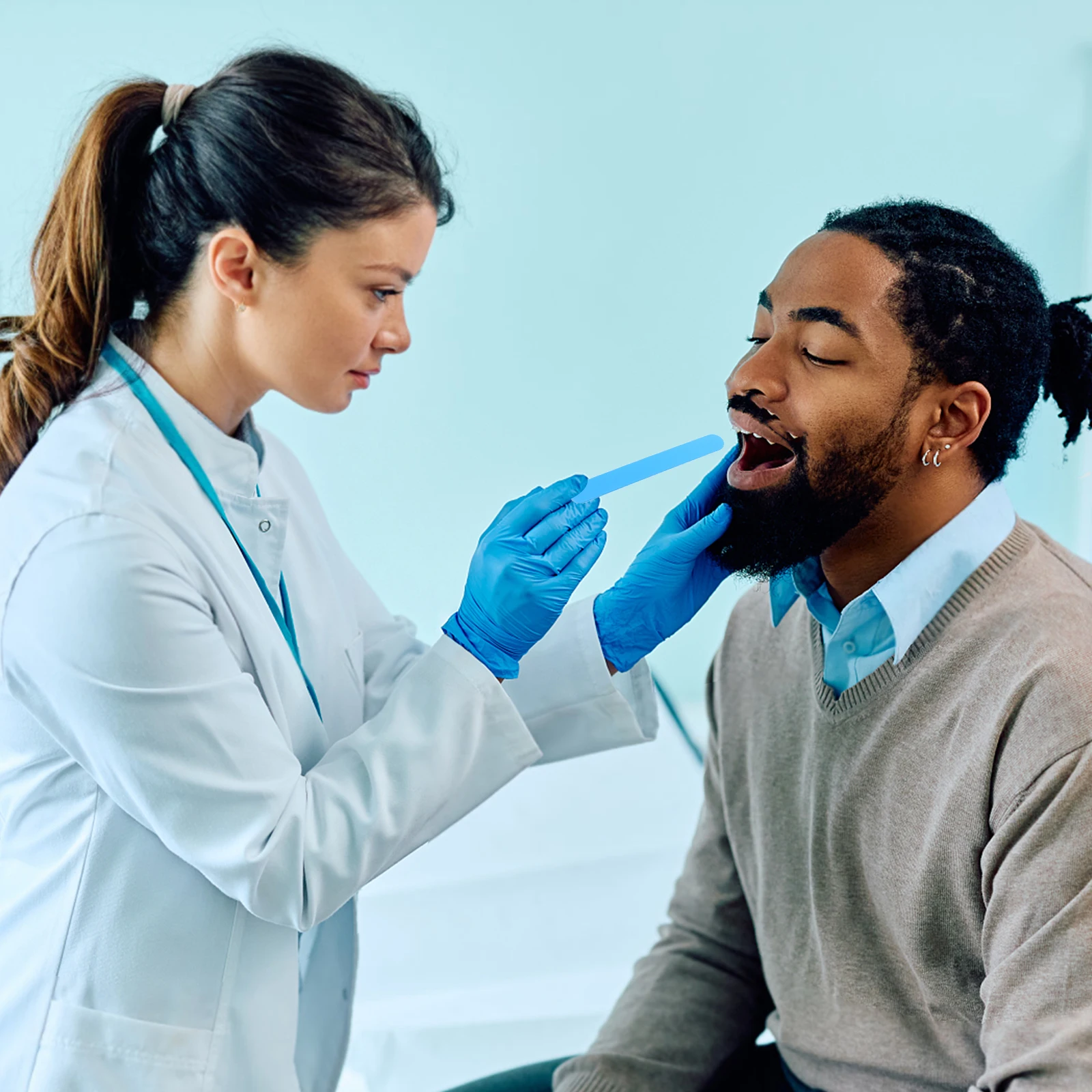 

1 set Plastic Tongue Depressor Set Oral Dental Sticks Mouth Examination Speech Training Portable Clinic Tools