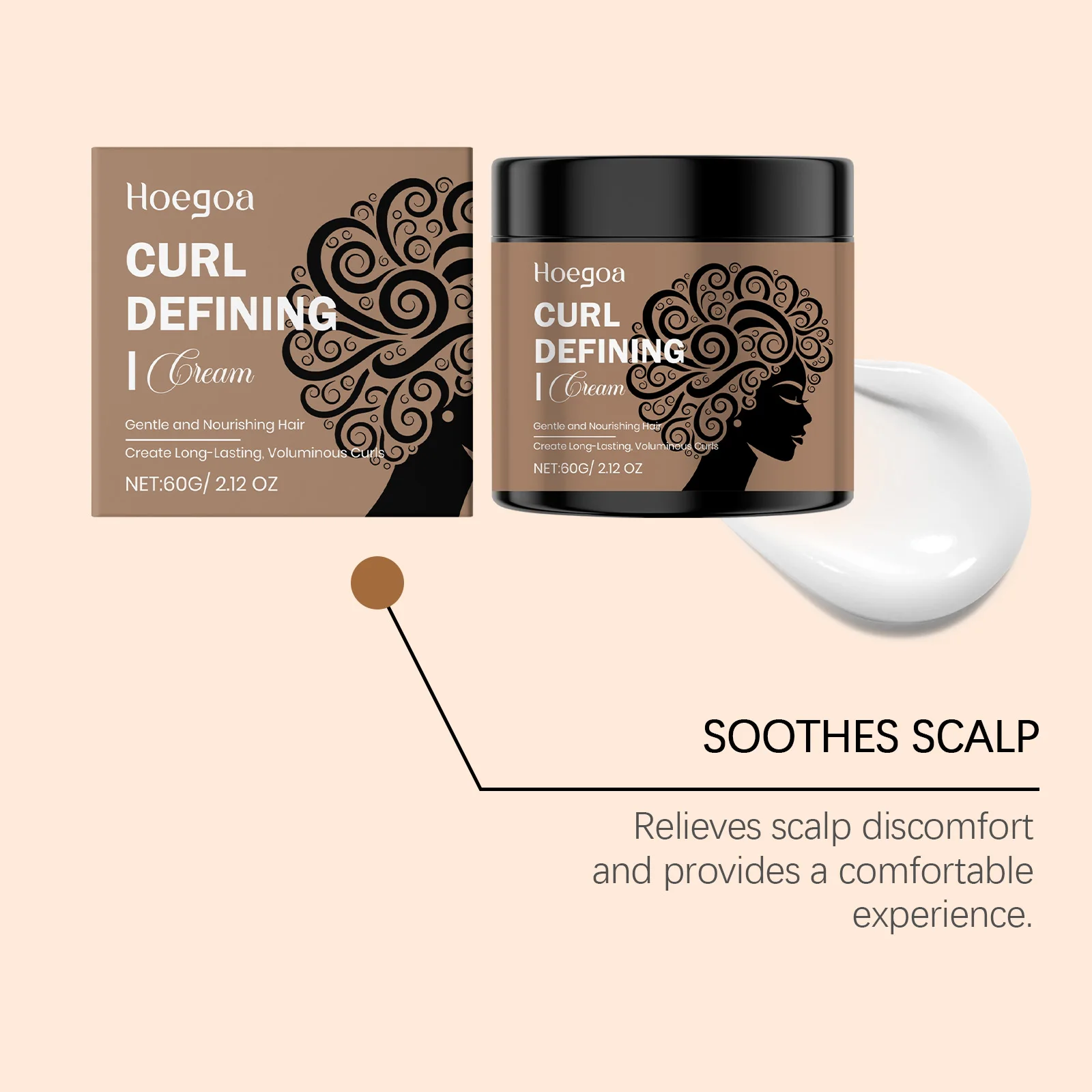 Curl Defining Cream Deep Nourish Moisturizing Enhance Shine Curl Conditioner Repair Damaged Hair Styling Mousse Fluffy Curl Care