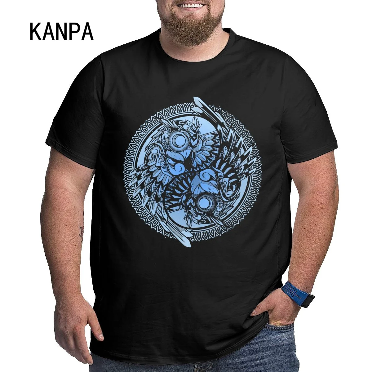 Big and Tall Men Plus Size T Shirts Large Loose T-shirts Cotton Graphic Odin Graphic Top Tees Men's Tops 6XL 5XL 4XL 3XL 2XL XL