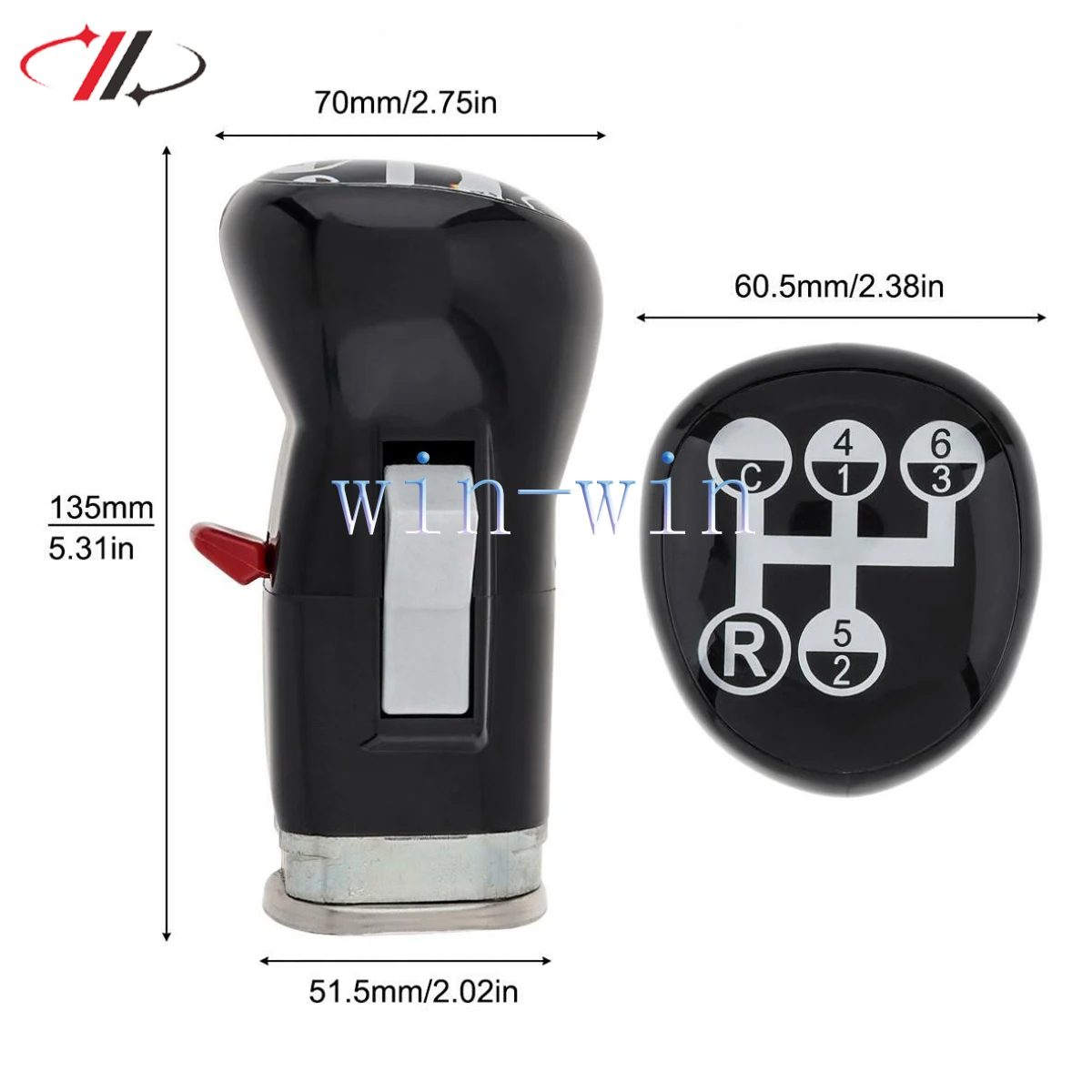 For Volvo FH FM High-Quality Truck Manual Gear Shift Knob 6 Speed+R+C Black Plastic 1655853 4630490500