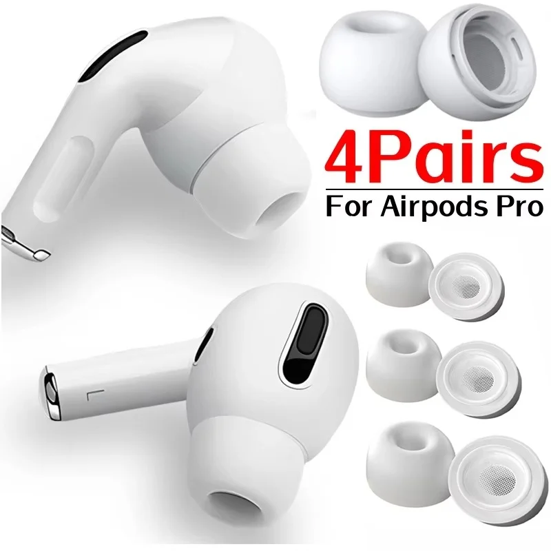 4 paires de couvre-embouts d'écouteurs en silicone, tailles XS/S/M/L, protections pour écouteurs AirPods Pro 1ère et 2ème génération