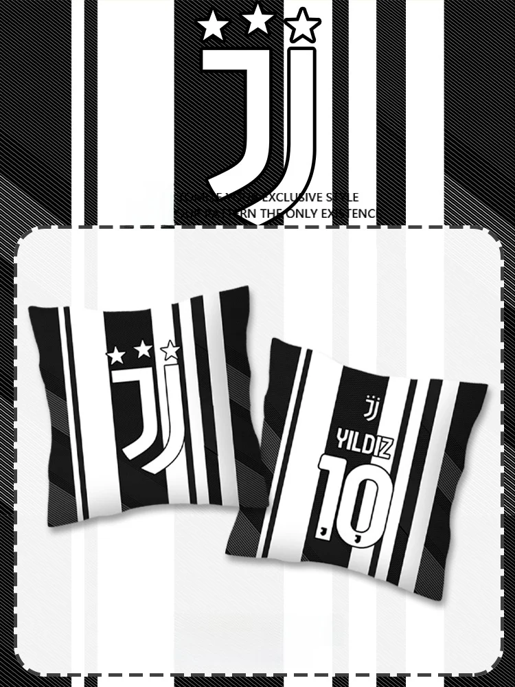 

Juve Fan Fooall Pillow Office Car Cuion Sofa Bed Headrest Square PP Cotton Filled Pillow Universal Square Pillow