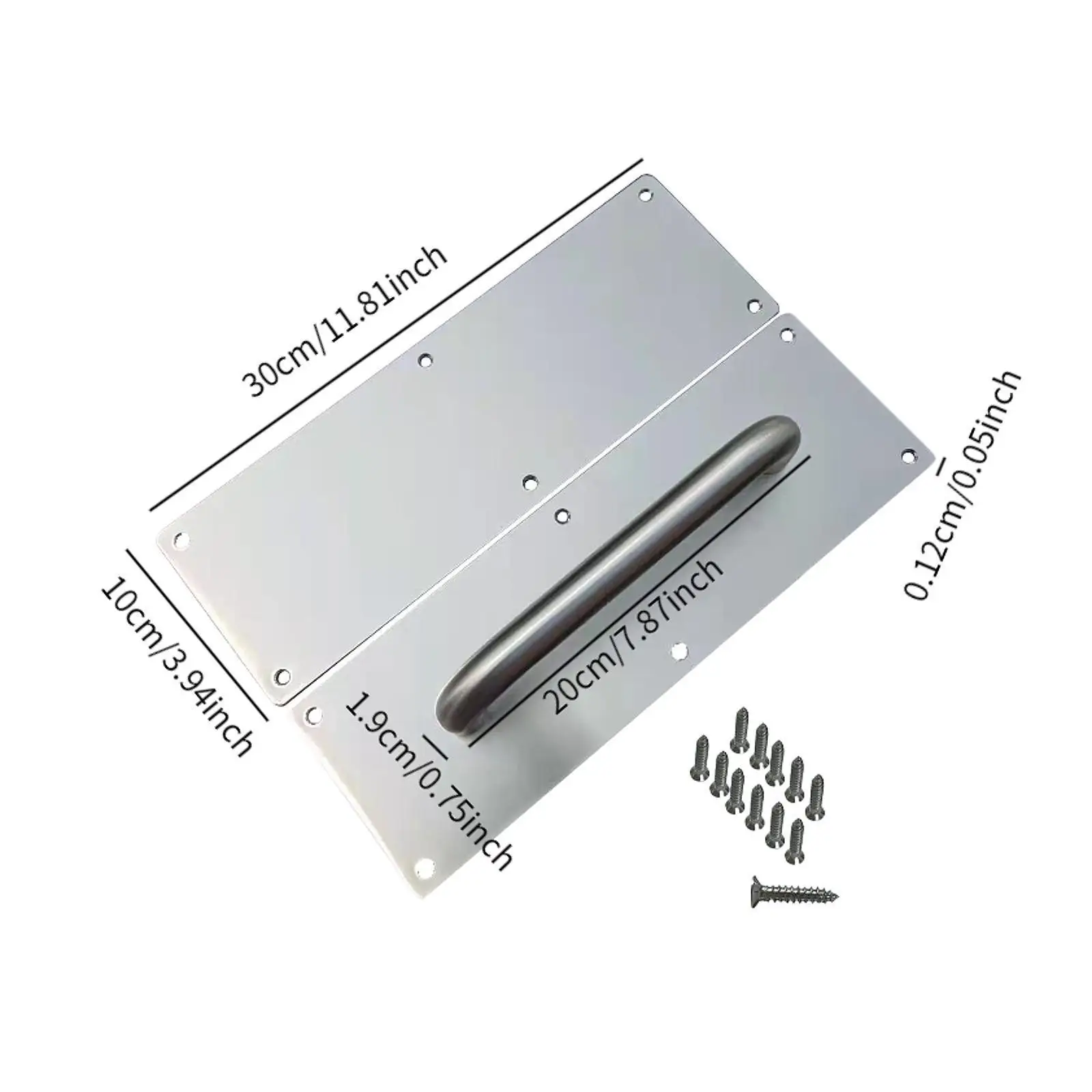 Push Doors System Heavy Duty Pull and Push Plate Door Handle for Hotel Office Commercial Entry
