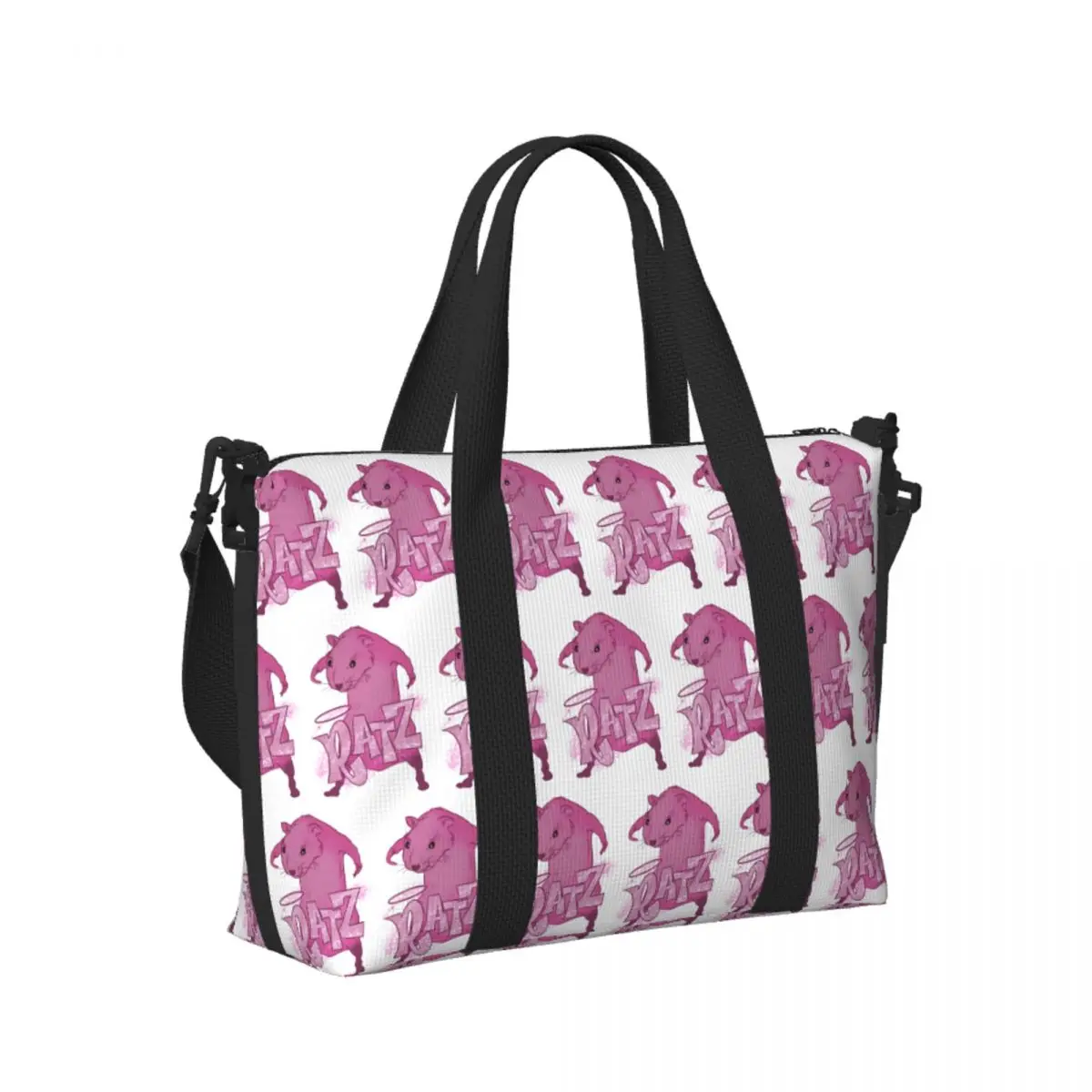 

Custom RATZs PINK MOUSE Merch Beach Travel Bag Large Capacity Tote Bags for Gym Yoga Women Shopping Duffle Shoulder Bag