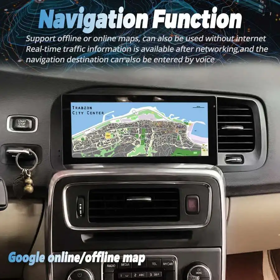 256GB أندرويد 14 راديو السيارة مشغل وسائط متعددة لفولفو S60 V60 2011 2019 الملاحة نظام تحديد المواقع Carplay 2din 8.8 "Qled وحدة رأس الشاشة #6