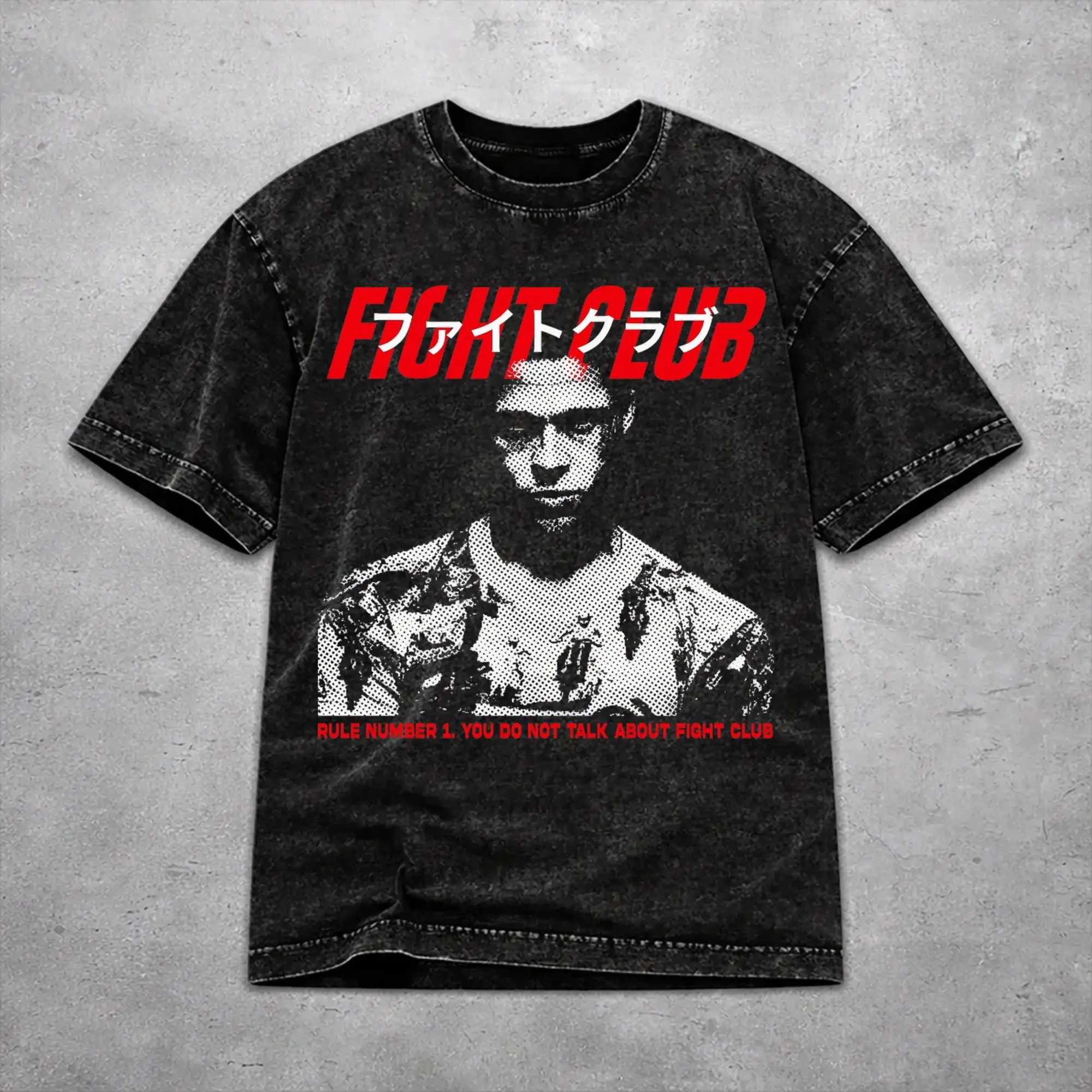 Fight Club Movie Washed T Shirt Fashion Streetwear Men Women  Hiphop Tee T-Shirts 100% Cotton