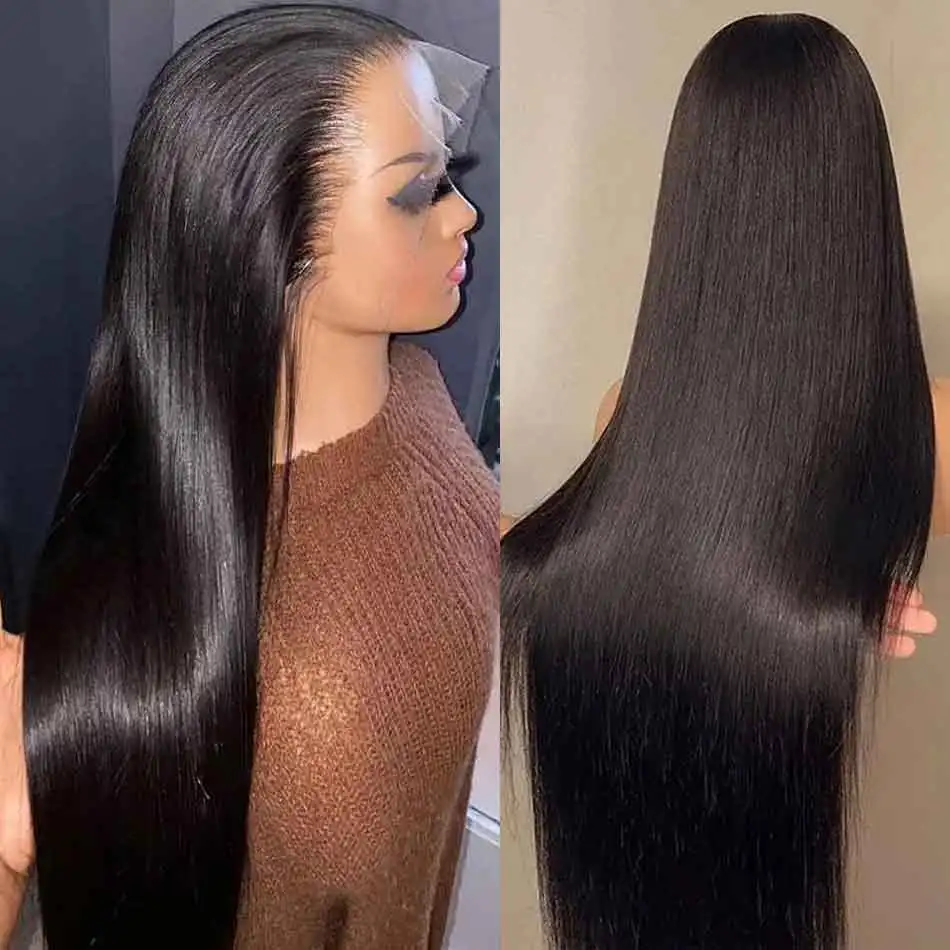 

30 40 Inch Bone Straight Lace Front Wigs For Women Brazilian Transparent 13x4 13x6 Hd Lace Frontal Wig Human Hair 180 Density