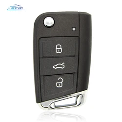 I migliori pulsanti KEY3 modificati pieghevole Flip Remote Car Key Shell Keyless Case per Volkswagen VW Golf 7 GTI MK7 Skoda Octavia A7 Seat