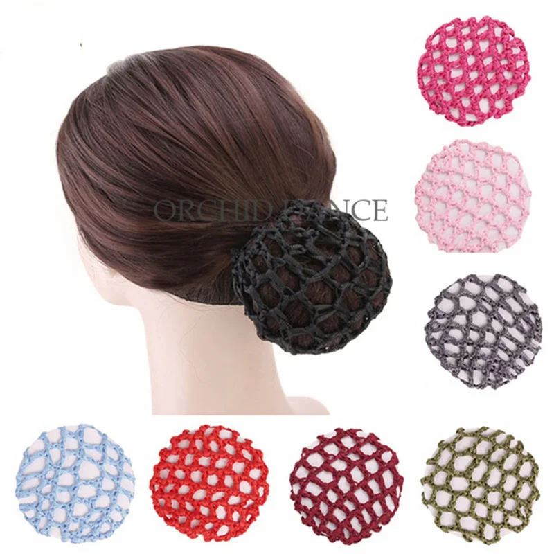 Hot البيع الاطفال الفتيات الباليه الرقص التزلج الزخرفية العديد من الألوان المتاحة أغطية الرأس Hairnet