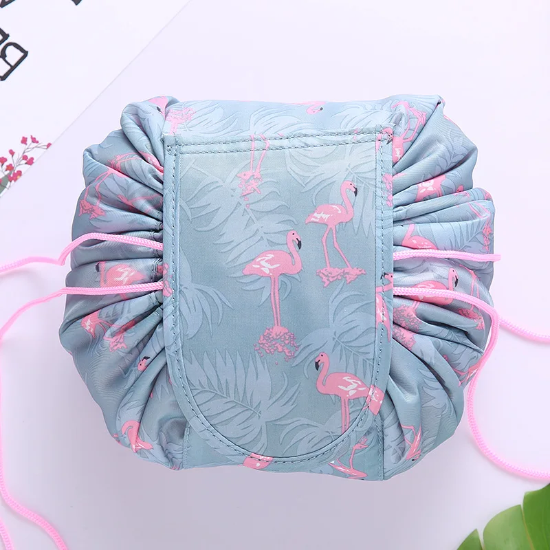 Women Drawstring Cosmetic Bag Storage Makeup Bag Organizer Female Makeup Pouch Portable Travel Toiletry Necessaries Beauty Case