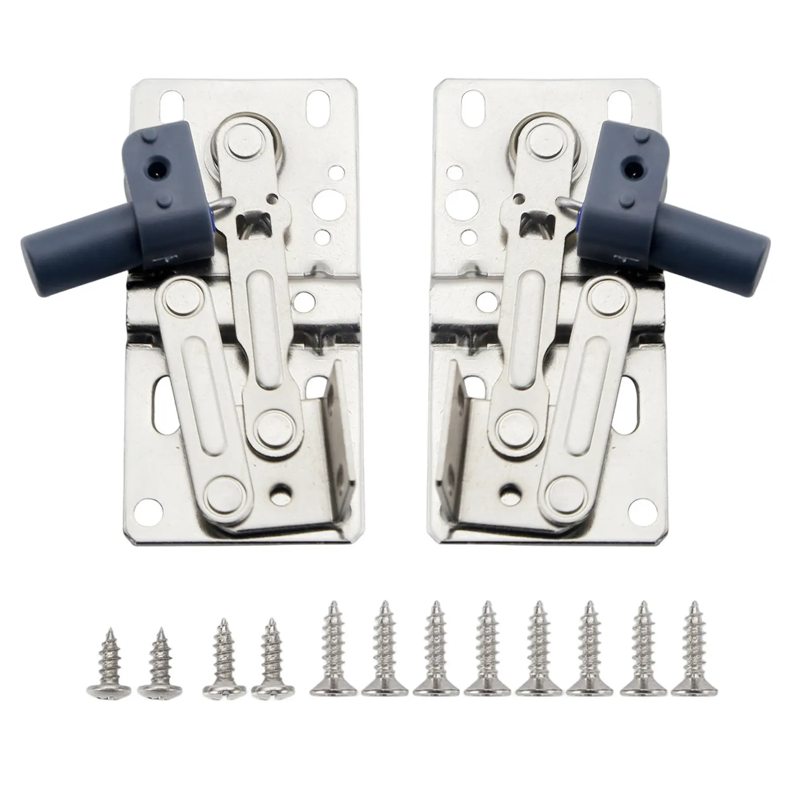 1Pair Kitchen Cabinet Hinges Stainless Steel Heavy Duty Tip Out Hinges Self Closing Sink Cabinet Hardware 45 Degree Tilt Down