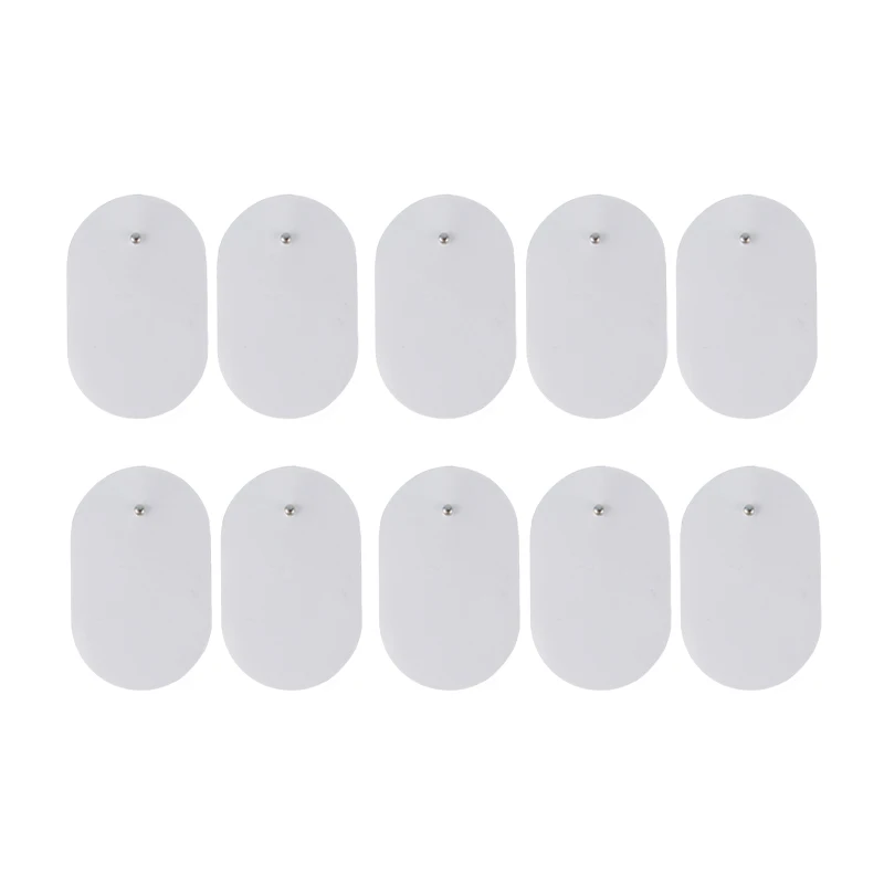 Pads de eletrodo em gel portátil, 10 peças, 3.5mm, digital para dez acupuntura, máquina de massagem, almofada de massagem, frequência média