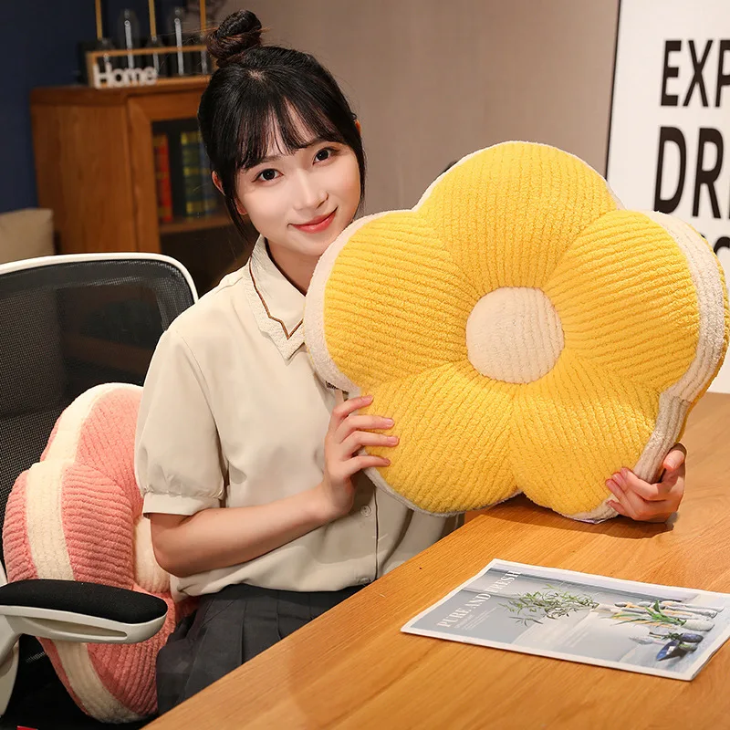 40/50 センチメートル花ぬいぐるみ植物シートクッション 5 花びらソファ椅子装飾枕ピンク、イエロー、グリーン、ブラウン、グレーぬいぐるみ Peluche ギフト