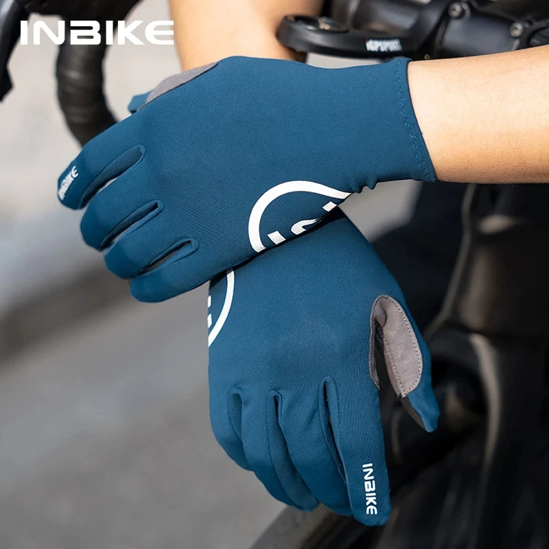 INBIKE Spring Cycling Gloves for Men Touchscreen Breathable Mountain Bike Gloves Bicycle Gloves for Riding Biking Racing Gloves