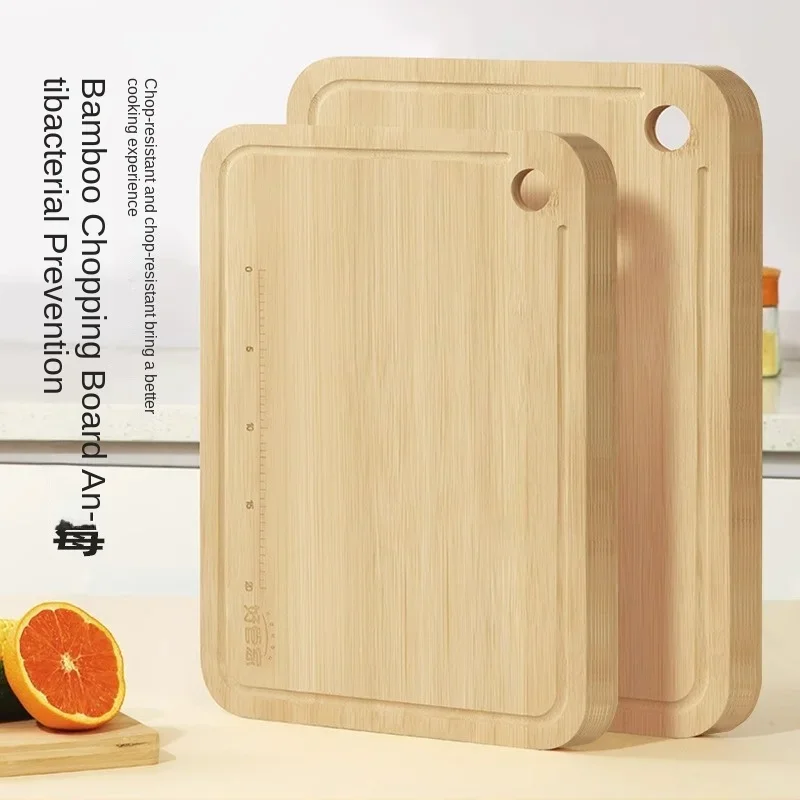 

Bamboo cutting board, kitchen antibacterial and mildew proof fruit chopping board