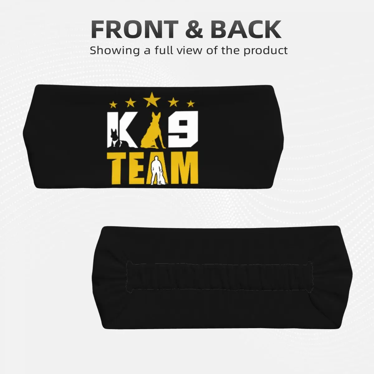 Personalizado k9 equipe malinois sweatband masculino feminino umidade wicking pastor belga cão esportes bandana para yoga