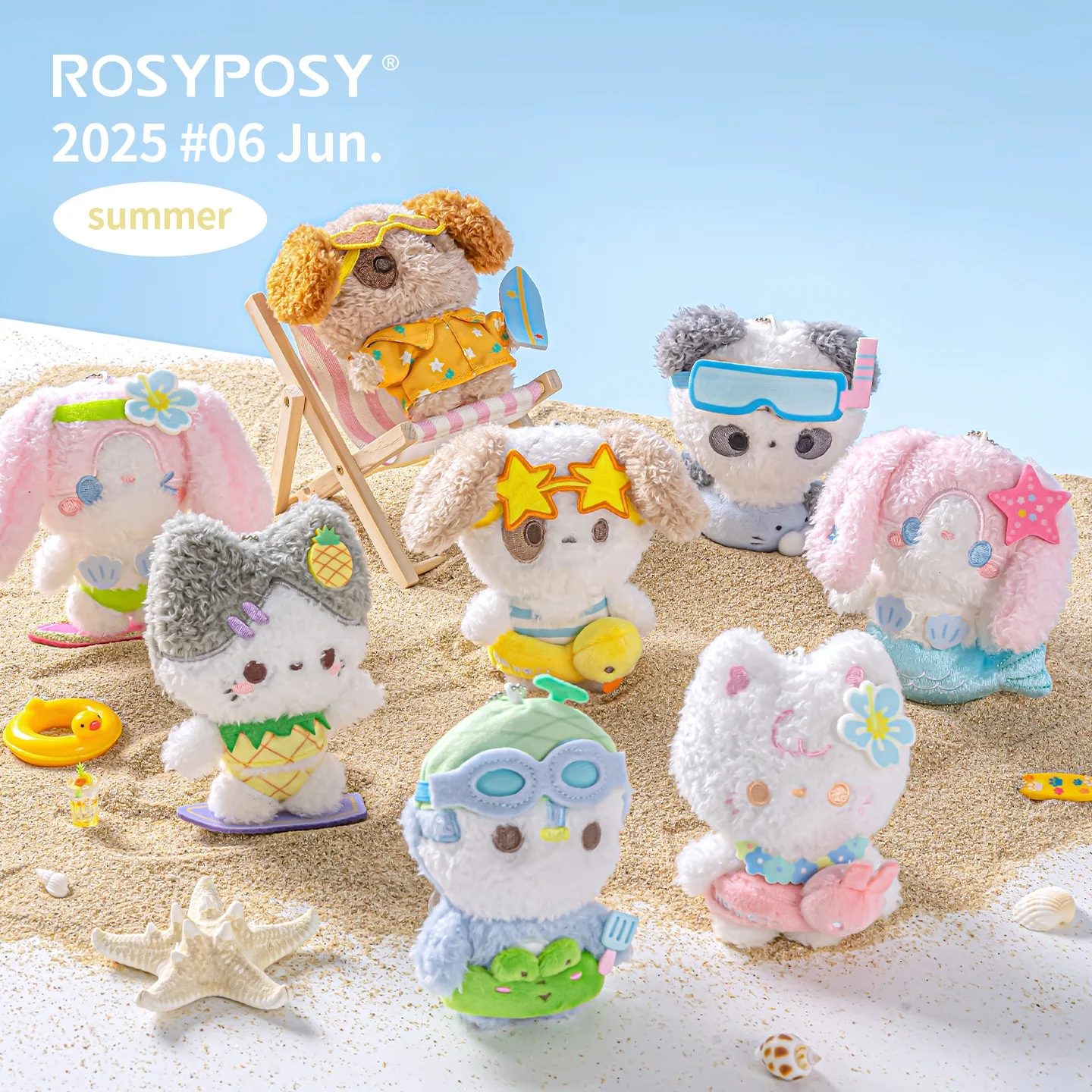 

Let'S Spend Summer Together Series Plush Bag Accessories Rosyposy Soft Design Plush Pendant Hawaiian Surfing 10cm Swimsuit Doll