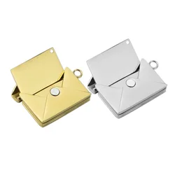 Wholesale 20pc/lot DIY Love Letter Envelope Stainless Steel Charms Locket Pendant Jewelry Making Family Memories Festival Gift