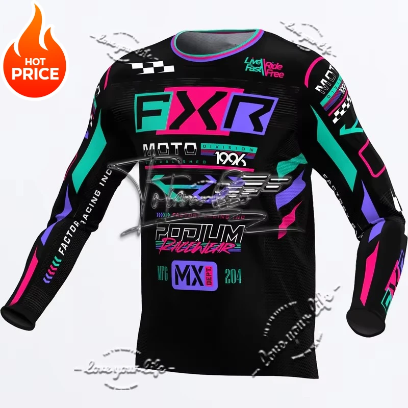 

FXR (MX25) Jersey & Pants - PODIUM - Gladiator (Black/Coral/Mint) Casual Moto Long Sleeve