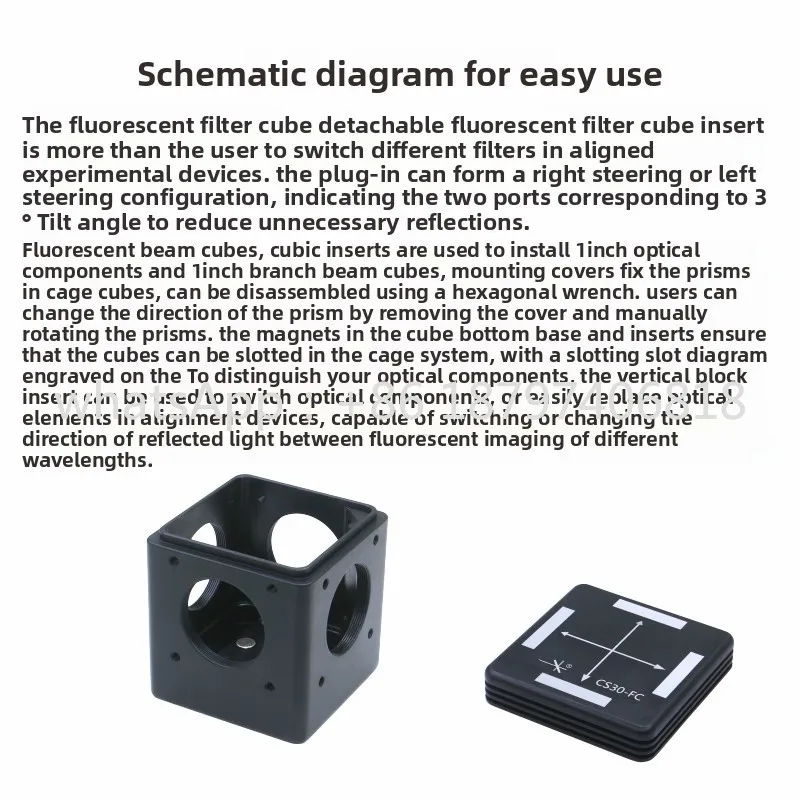 30mm Fluorescence Filter Cube\ Fluorescence Beam Splitting Cube\ Cage System