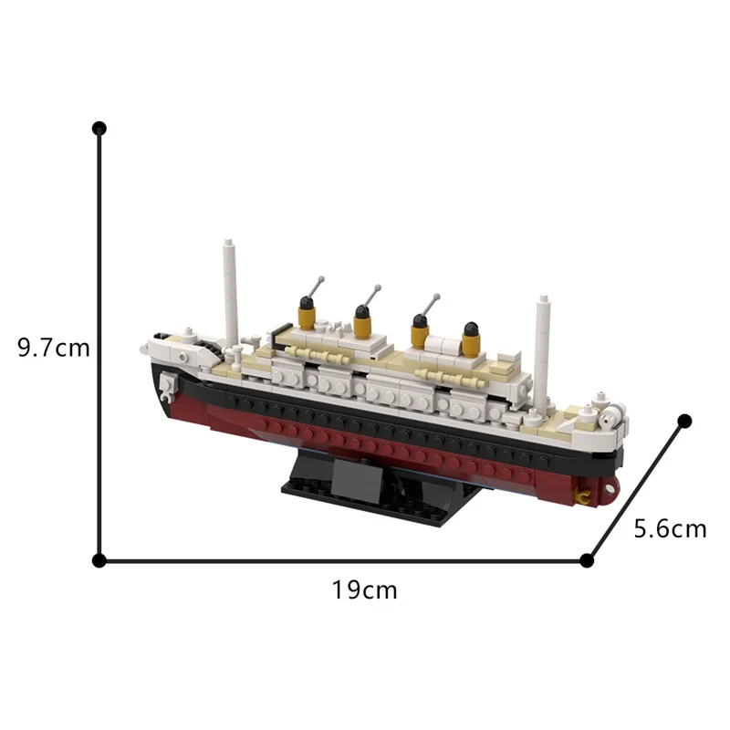 Gobrick MOC Titanic Model Building Blocks Luxury Ship Royal Mail Ship Ocean Passenger Liner Model Bricks Assembled Toys