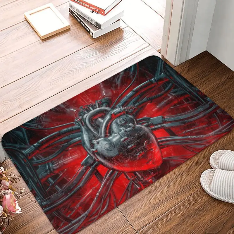 Heart Of The Gamer Front Door Floor Entrance Mats Outdoor Steampunk Computer Hacker Game Kitchen Bath Doormat Balcony Carpet Rug