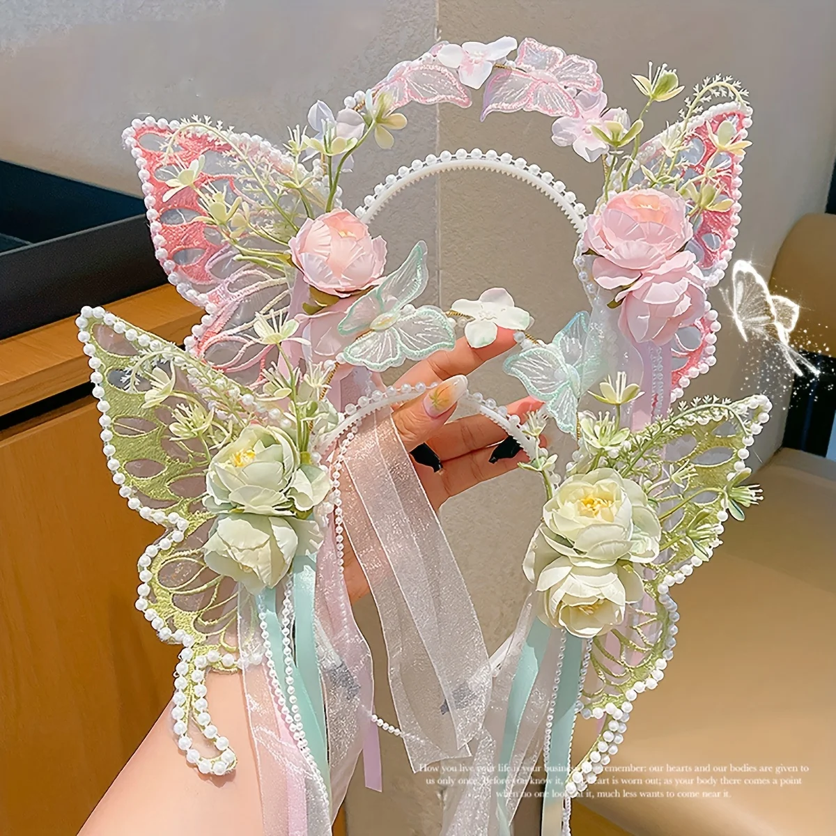 

Браслет для волос «Бабочка Фея» Фестиваль Декоративные головные уборы Симпатичные и универсальные лесные аксессуары для волос Высокая красота Ta