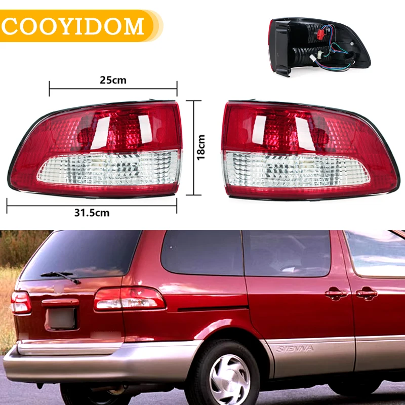 Taillight Taillamp For Toyota Sienna 2001 2002 2003 2004 Tail Light Lamp Outer Rear bumper Fog Light Car Accessories 8155008020