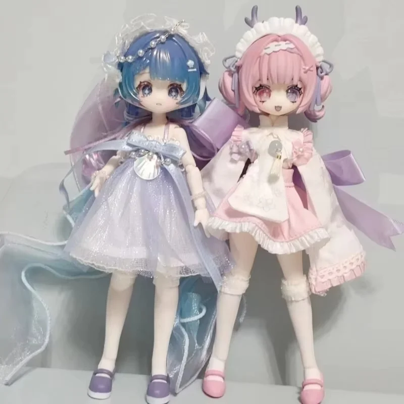 กล่องสุ่มของเล่นแอคชั่นฟิกเกอร์ Meki Creation Heart Series แบบ 12 ข้อต่อ ของตกแต่งโต๊ะทำงาน ของเล่นกล่องปริศนา ของขวัญเซอร์ไพรส์