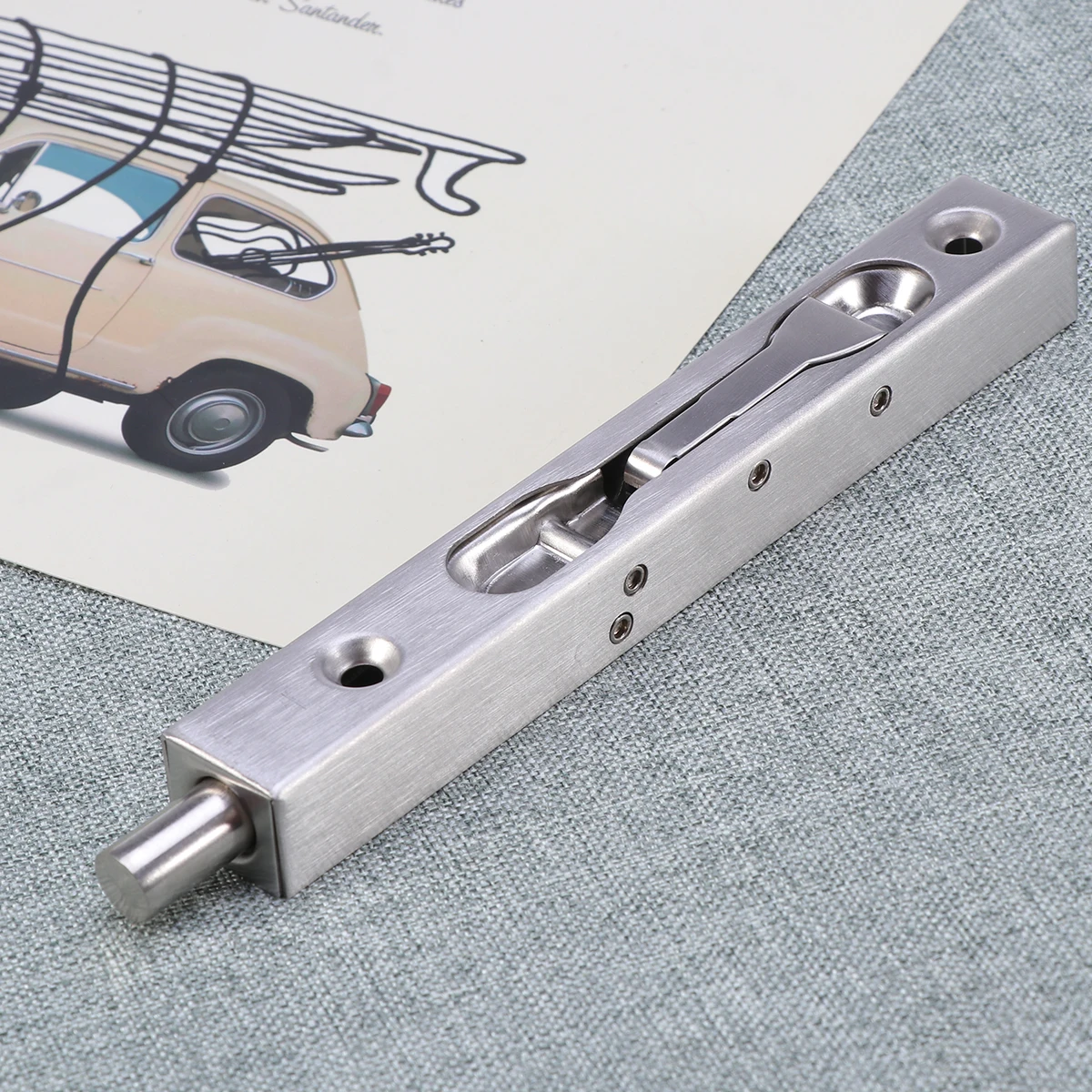 

6 Inch Fire Door Latch Stainless Steel Concealed Anti Theft Buckle Home Office Furniture Long Service Corrosion Resistance Door
